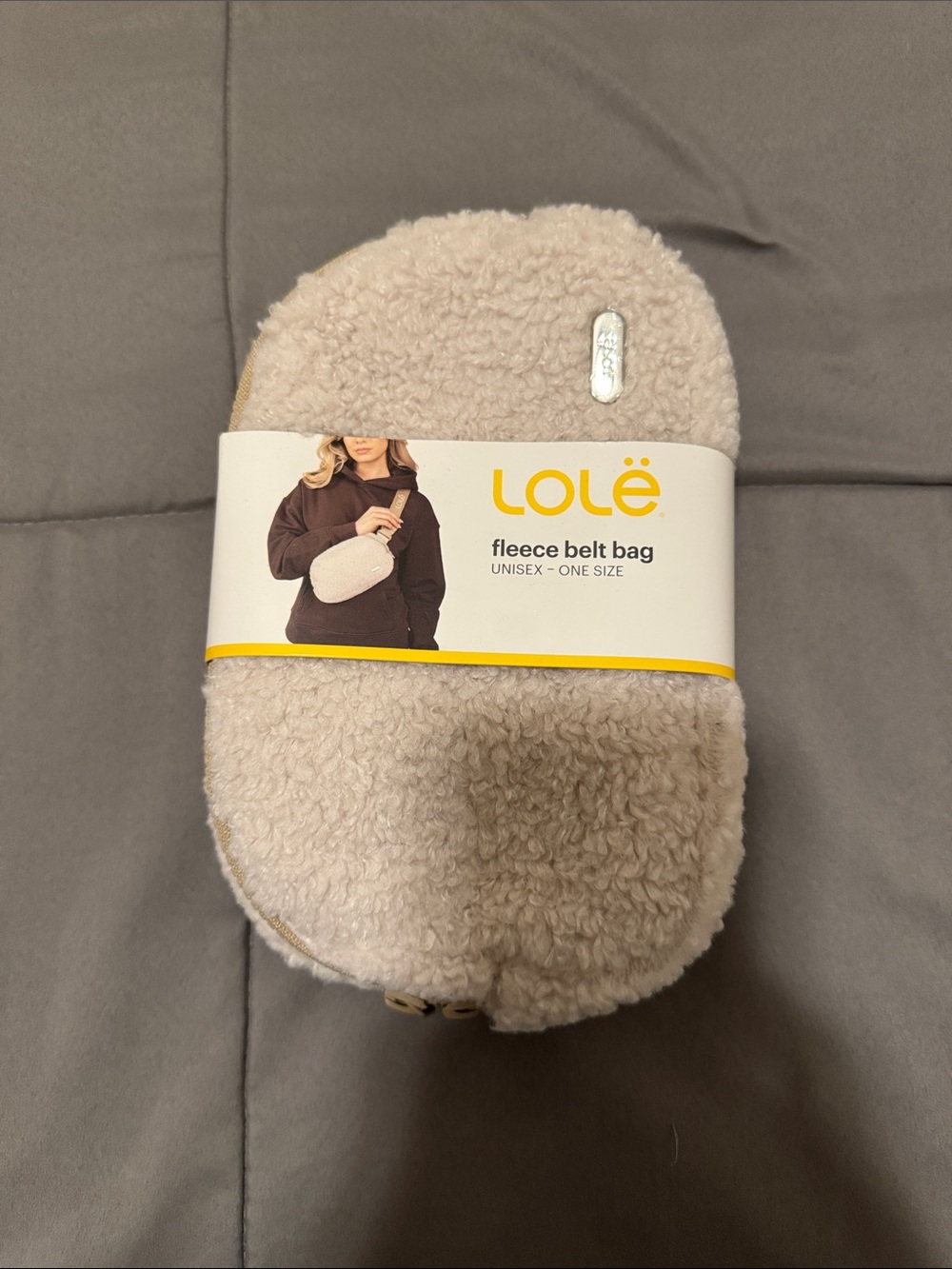 Fleece Belt Bag in Cream